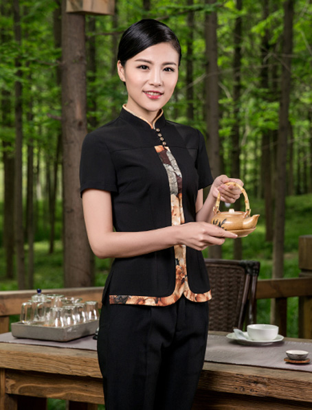 重慶定做茶樓服務(wù)員工服